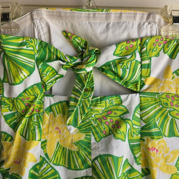 Lilly Pulitzer Franco Hip Hop Hooray Dress Size 2 Strapless Green Lilly Pads - Picture 3 of 8